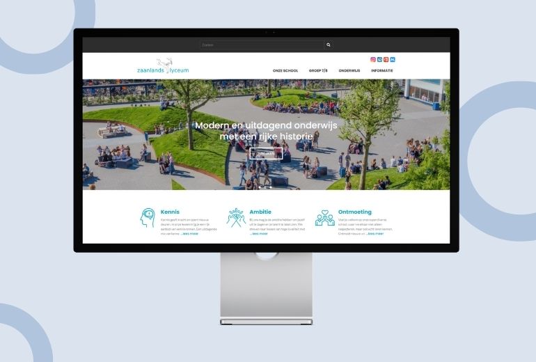 Website van Zaanlands Lyceum
