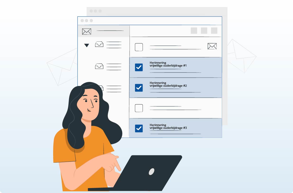 Herinnering vrijwillige ouderbijdrage software